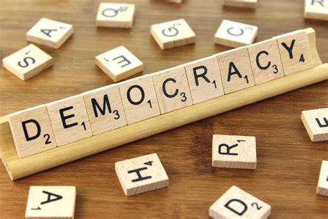 Democracy Free Of Charge Creative Commons Wooden Tile Image