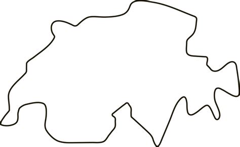 Map of Switzerland. Outline map vector illustration 8726681 Vector Art at Vecteezy