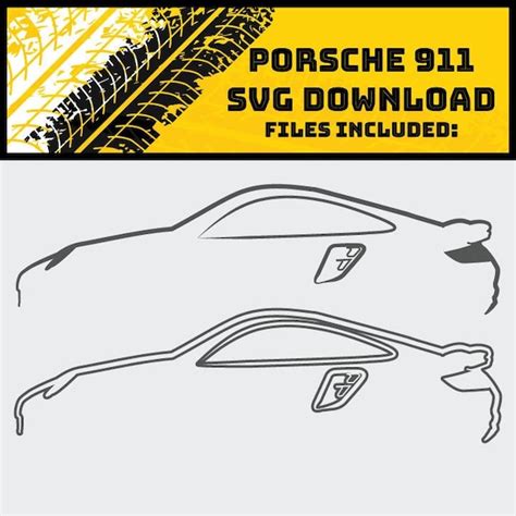 Porsche 911 Svg Design For Vinyl Etsy