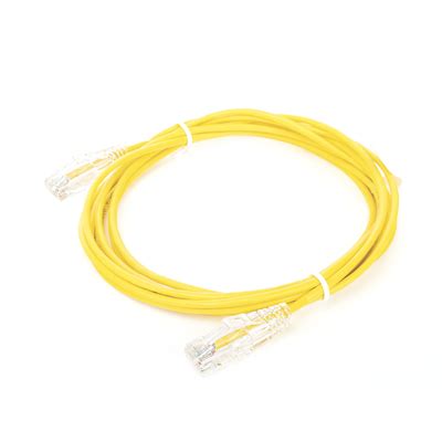 Cable de Parcheo Slim UTP Cat6 3 m Amarillo Diámetro Reducido 28 AWG