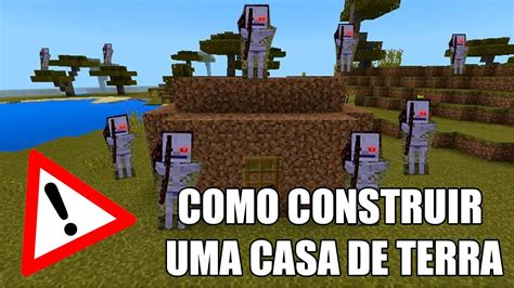 Minecraft Como Construir Uma Casa De Terra Youtube