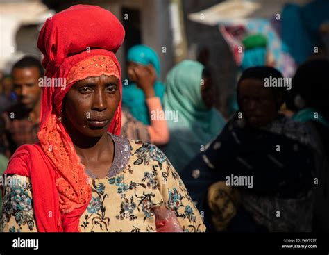 Portrait Of An Harari Woman Harari Region Harar Ethiopia Stock Photo