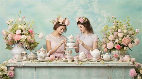 Vintage Tea Party Stock Photos, Images and Backgrounds for Free Download