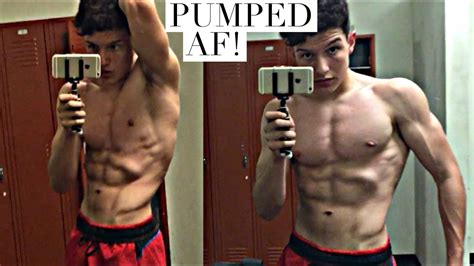 15 Year Old Bodybuilder Flexing Chest And Shoulder Pump Physique