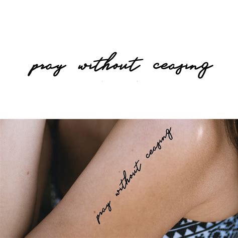 Pray Without Ceasing Temporary Tattoo / Pray Without Ceasing - Etsy