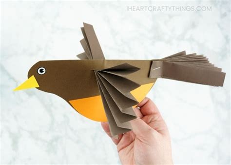 How To Make A Colorful Paper Bird Craft Fun Paper Craft For Kids Of