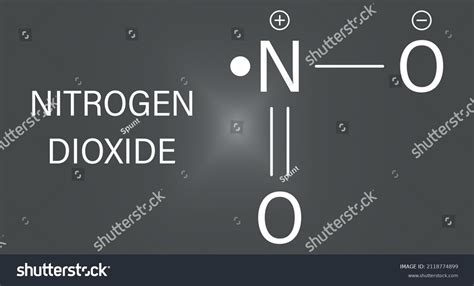 Nitrogen Dioxide No2 Air Pollution Molecule Royalty Free Stock