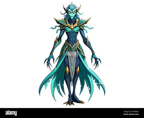 Illustration Of A Banshee Character With Glowing Eyes And Tattered