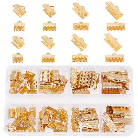 Wholesale Ph Pandahall Pcs Brass Ribbon Crimp Ends Sizes Belt