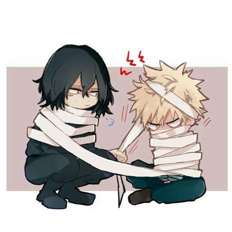 Aizawa Shouta Eraserhead Katsuki Cute Chibi Bandages Wrapped