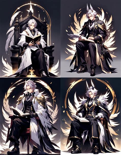 A Male Sarkaz From Arknights Scribe With Feathers Similar To Karna