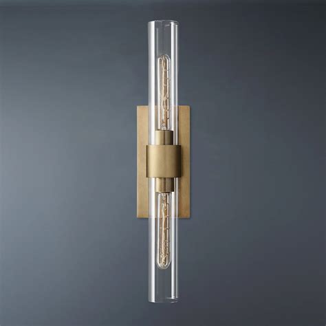 Gold Modern Wall Sconce Glass Shaded Ravelle Linear Modern Wall Sconce