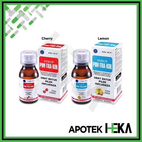 Jual Pimtrakol Syrup 60 Ml Sirup Obat Batuk Pilek Influenza Shopee