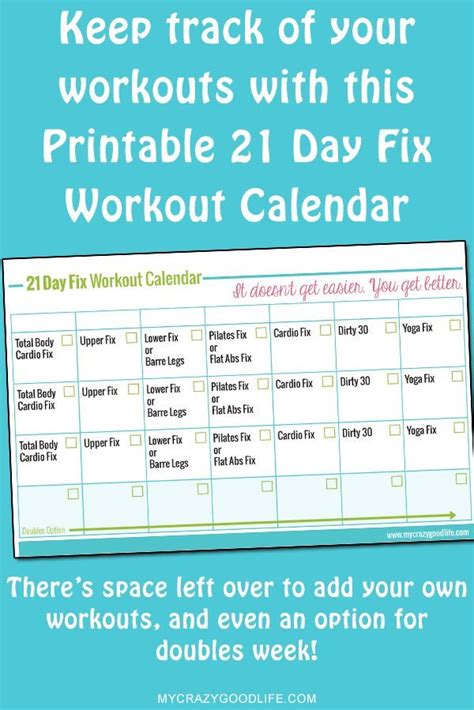 Day Fix Printable Workout Schedule Eoua Blog