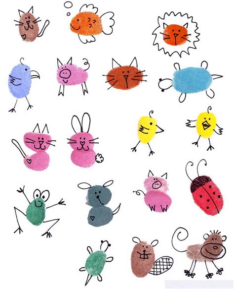 Doodle Craft Thumbody Love You Animal Buttons Kids Craft