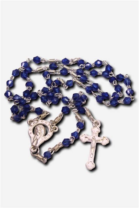 Sapphire Birthstone Rosary Diamond Beads September 4mm Xr2 00302c