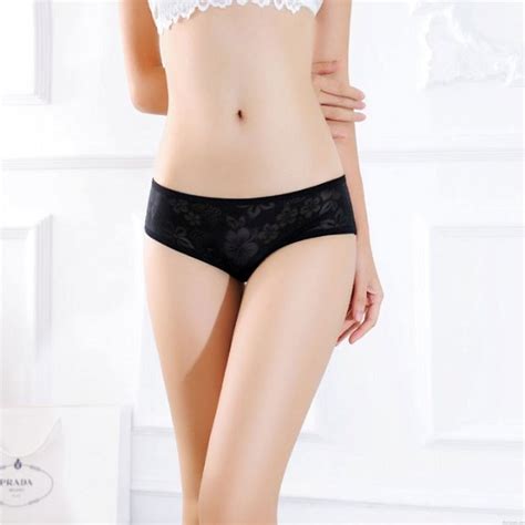 Sexy Dentelle Florale Jacquard Creux Caleçon Lilywendy