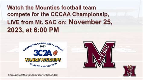 Mt Sac Football Begins The Journey To The C A Championship Youtube