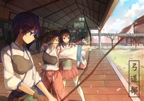 Akagi Kancolle Anthropomorphism Blue Eyes Blue Hair Bow Weapon Brown Eyes Brown Hair Gensou