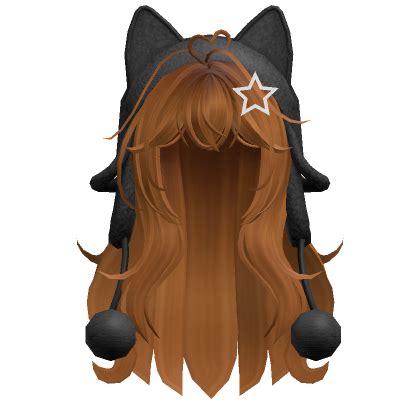 Cute Wolfcut Hair W Cat Black Ushanka Ginger S Code Price Rblxtrade