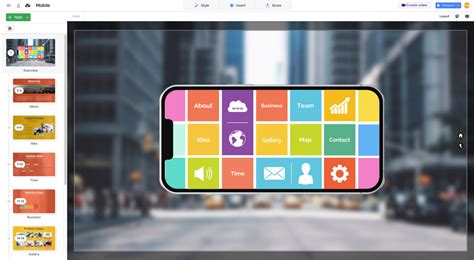 Mobile Screen Prezi Template Prezibase