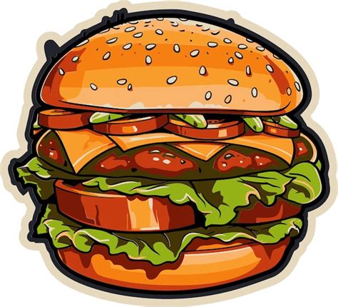 Premium Vector Vector Burgers Iconic Assortment Burger Vector Illustration Collection