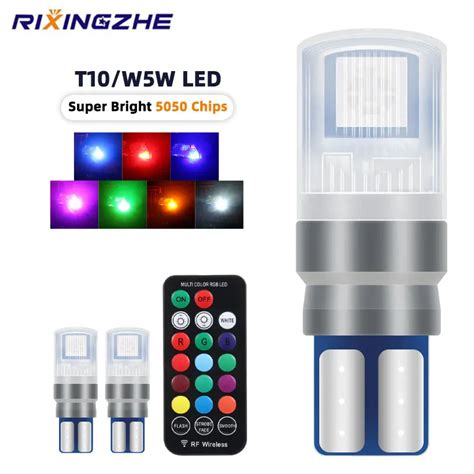 T Rgb Led W W Smd With Remote Controller Canbus Car Dome