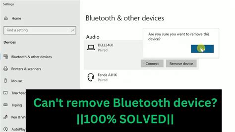 Fix Can T Remove Bluetooth Device In Windows 10 11 Fix Unable To