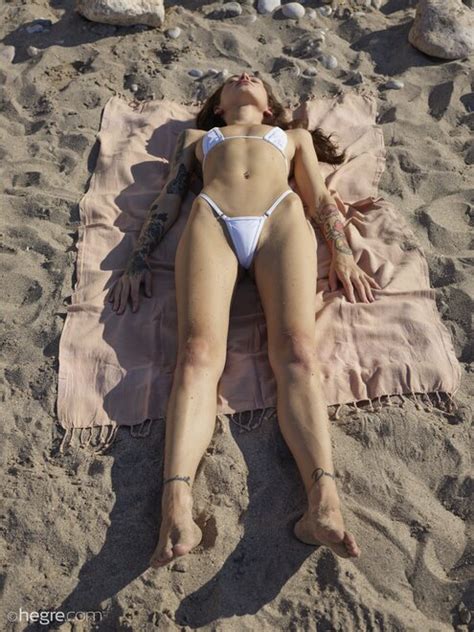 Amateur Girl Inga Tiny White Bikini Px Porn