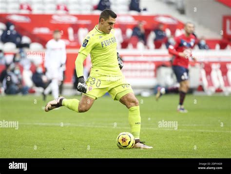 Goalkeeper Of Monaco Vito Mannone During The French Championship Ligue