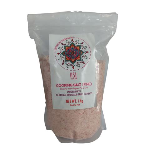 Himalayan Pink Cooking Salt Ziplock Fine 1kg Saltpur