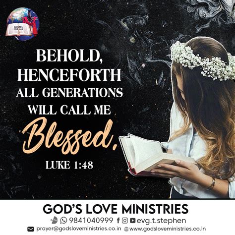 Luke 1:48 :: God's Love Ministries - Today's Promise