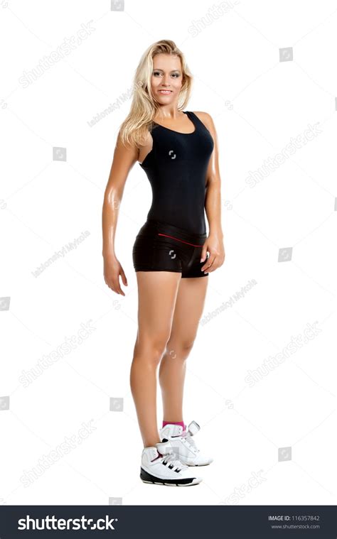 Beautiful Sexy Blonde Girl Sports Clothes Stock Photo Shutterstock