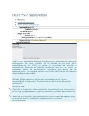 Desarrollo Sustentable Puntos Extra Autocalificable Docx Desarrollo