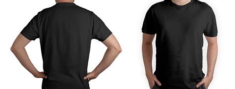 Black T Shirt Model Back