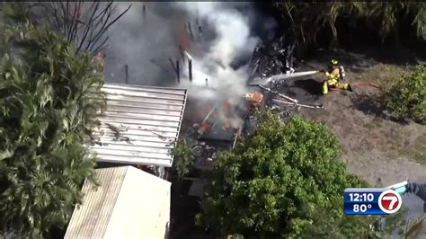 Shed Fire Near Fort Lauderdale Home Extinguished No Injuries Reported