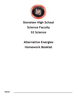 Fillable Online Stonelaw High School Science Faculty S2 Science ...