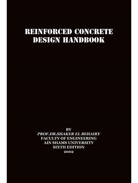 Solution Reinforced Concrete Design Handbook Studypool