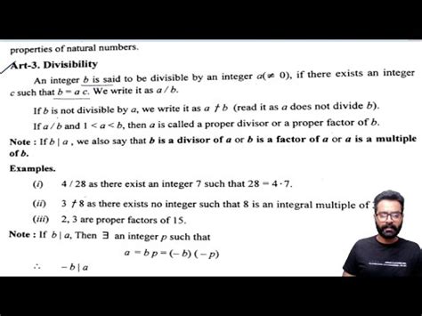 Divisibility And Division Algorithm Number Theory Test Of