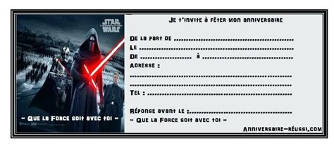 Carte Anniversaire Dark Vador Imprimer Elevagequalitetouraine