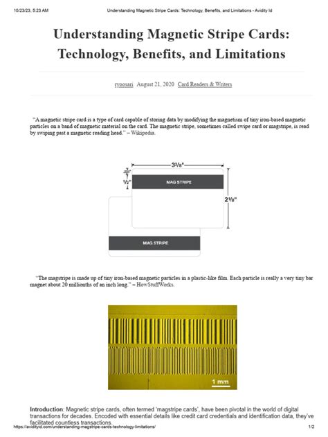 Understanding Magnetic Stripe Cards - Technology, Benefits, and ...