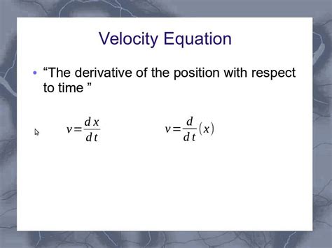 Velocity Calculus Based Introduction Youtube