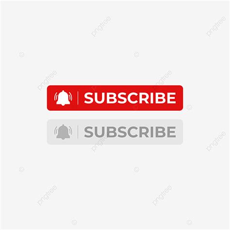 Subscribe Button Vector Art PNG Simple Red And Grey Subscribe Button