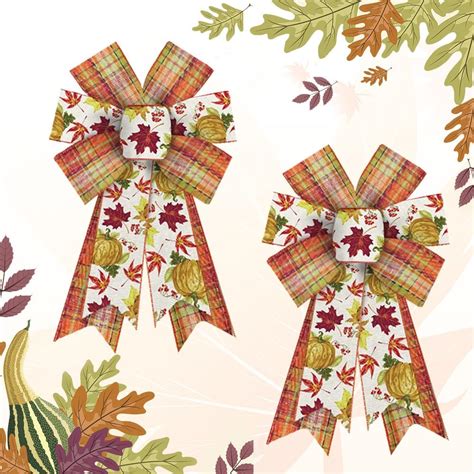 Amazon Hying Pieces Happy Fall Bows For Wreath Thanksgiving