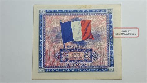 France Wwii Allied Currency 10 Francs 1944 Km 116 19