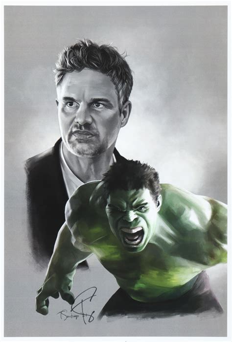 Hulk Mark Ruffalo The Avengers Marvel Comics 13x19 Signed