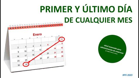 Cómo calcular el primer y el último día de cualquier mes YouTube