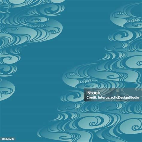 Japanese Water Design Stock Illustration Download Image Now Blue