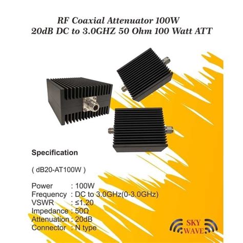 Shop Now Big Labels Small Prices RF Coaxial Attenuator 30W Watts 20dB N