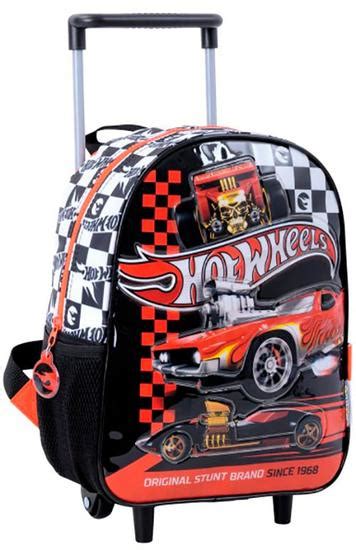 Mochila Rodas Hot Wheels 75113 Vermelho Preto Na Loja Cellshop